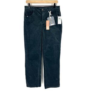 Democracy Ab Solution Corduroy Pants Size 8 Petite Deep Pine Green Straight Leg